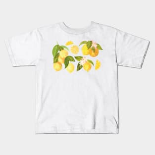 Summer Lemons Cottagecore Kids T-Shirt